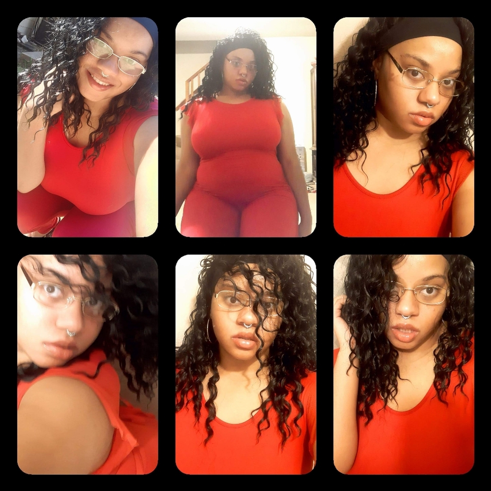 A Red Ruffle Jumpsuit